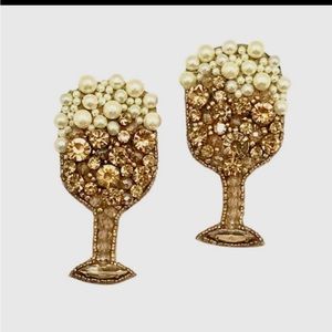 Champagne Glass Earrings